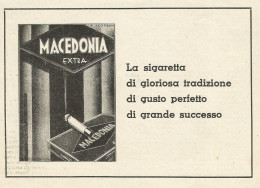 MACEDONIA EXTRA Sigaretta Di Gloriosa Tradizione - Pubblicità 1932 - Adv - Advertising