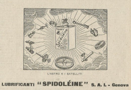 Lubrificante Spidoléine - Pubblicità 1927 - Advertising - Advertising