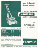 Autotondeuse LAWN BOY - FENWICH - Pubblicità 1961 - Advertising - Advertising