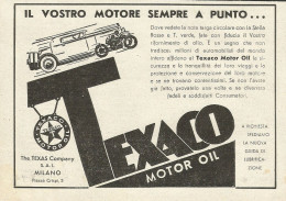 TEXACO Motor Oil - Pubblicità 1933 - Advertising - Advertising