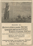 Chariots Agricoles PATAY - Pubblicità 1928 - Advertising - Advertising