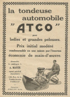 La Tondeuse Automobile ATCO - Pubblicità 1928 - Advertising - Advertising