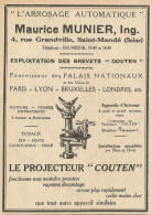 Moto Pompes Maurice MUNIER Ing. - Pubblicità 1929 - Advertising - Advertising