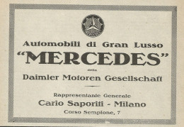 Automobili Di Gran Lusso MERCEDES - Pubblicità 1925 - Advertising - Werbung