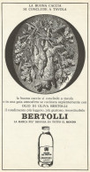 Olio Di Oliva BERTOLLI - Pubblicità 1969 - Advertising - Pubblicitari
