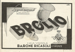 Brolio - Chianti - Casa Vinicola Barone Rincasoli- Pubblicità 1932 - Adv. - Pubblicitari