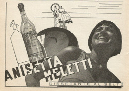 ANISETTA MELETTI Dissetante Al Seltz - Pubblicità 1937 - Advertising - Pubblicitari