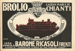 Brolio - Chianti - Casa Vinicola Barone Rincasoli- Pubblicità 1932 - Adv. - Publicidad