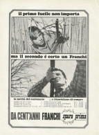 Da Cent'anni FRANCHI Spara Prima - Pubblicità 1968 - Advertising - Advertising