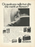 Accendini RONSON - Pubblicità 1969 - Advertising - Advertising