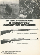 Carabina BROWNING - Pubblicità 1972 - Advertising - Pubblicitari