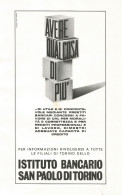 Istituto Bancario San Paolo Di Torino - Pubblicità 1967 - Advertising - Pubblicitari