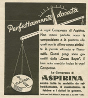 ASPIRINA Perfettamente Dosata - Pubblicità 1935 - Advertising - Pubblicitari