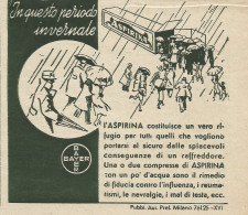 ASPIRINA Costituisce Un Vero Rifugio - Pubblicità 1938 - Advertising - Publicidad