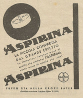 ASPIRINA La Compressa Dal Grande Effetto - Pubblicità 1937 - Advertising - Publicidad