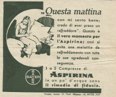 ASPIRINA - Pubblicità 1933 - Advertising - Pubblicitari