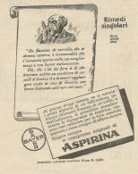 I Questo Periodo Invernale ASPIRINA - Pubblicità 1933 - Advertising - Pubblicitari