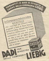 Dadi Per Minestra Della Compagnia LIEBIG - Pubblicità 1933 - Advertising - Publicidad