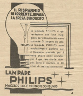 Lampade PHILIPS - Pubblicità 1933 - Advertising - Publicités
