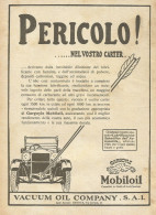 Lubrificanti MOBILOIL Gargoyle - Pubblicità 1925 - Advertising - Publicidad