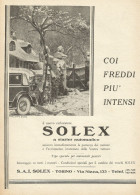 Carburatore SOLEX Coi Freddi Più Intensi - Pubblicità 1933 - Advertising - Reclame