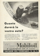 MOBILOIL Quanto Durerà La Vostra Auto? - Pubblicità 1933 - Advertising - Reclame