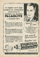 Crema Da Barba PALMOLIVE - Pubblicità 1953 - Advertising - Publicidad