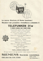 Radio Telefunken 31 W - Pubblicità 1930 - Advertising - Werbung