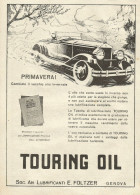 Touring Oil - Pubblicità 1933 - Advertising - Advertising