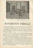 Pavimenti Pirelli - Palazzo Montecatini - Pubblicità 1931 - Advertising - Advertising