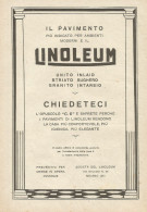 Pavimento LINOLEUM - Pubblicità 1925 - Advertising - Publicités