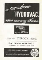 Servofreno HYDROVAC - Pubblicità 1959 - Advertising - Publicités