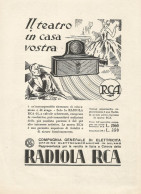 Radiola RCA - Il Teatro In Casa Vostra - Pubblicità 1930 - Advertising - Advertising