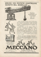 MECCANO - Anche Voi Potete Costruire... - Pubblicità 1929 - Advertising - Advertising