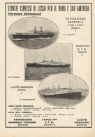 Navigazione Generale Italiana - Pubblicità 1931 - Advertising - Publicidad