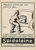 Lubrificanti Spidoléine - Pubblicità 1927 - Advertising - Pubblicitari