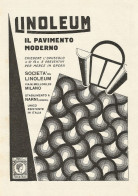 Linoleum Il Pavimento Moderno - Pubblicità 1930 - Advertising - Advertising