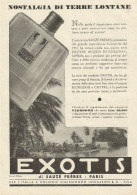 Acqua Di Colonia Exotis - Pubblicità 1933 - Advertising - Reclame