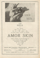 Organo Cosmetico Amor Skin - Pubblicità 1929 - Advertising - Publicité - Publicités