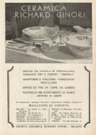 Ceramica Richard Ginori - Pubblicità 1929 - Advertising - Werbung - Publicités