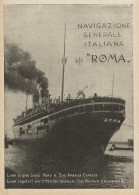 Navigazione Generale Italiana S/S Roma - Pubblicità 1927 - Advertising - Reclame