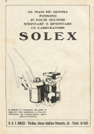 Carburatori SOLEX - Pubblicità 1927 - Advertising - Advertising