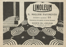 LINOLEUM Il Miglior Pavimento - Pubblicità 1927 - Advertising - Advertising