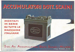 Accumulatori Per Auto SCAINI - Pubblicità 1931 - Advertising - Publicités