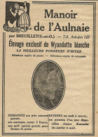 Elevage Exclusif De Wiandotte Blanche - Pubblicità 1929 - Advertising - Reclame