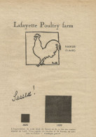 Lafayette Poultry Farm - Pubblicità 1929 - Advertising - Reclame