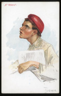 Hungarian Signed Vintage Art Postcard, Posner. Paperboy  1911 - Hongarije