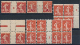 AC-301: FRANCE:   Lot Semuse Camée De 10c Rouge **/* - 1906-38 Säerin, Untergrund Glatt