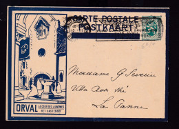 106/41 - Carte Illustrée ORVAL Verte Foncé SANS Ange - BRUXELLES 1930 Vers LA PANNE - Cartes Postales Illustrées (1971-2014) [BK]