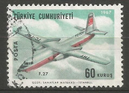AVIÓN - FLUGZEUG - AIRPLAN - 1967  F - 27 - TURQUÍA - TUEKEI - TURKEY - USADO - USED - GEBRAUCHT - Vliegtuigen